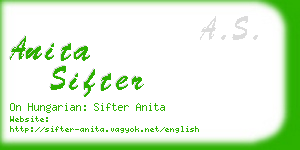 anita sifter business card